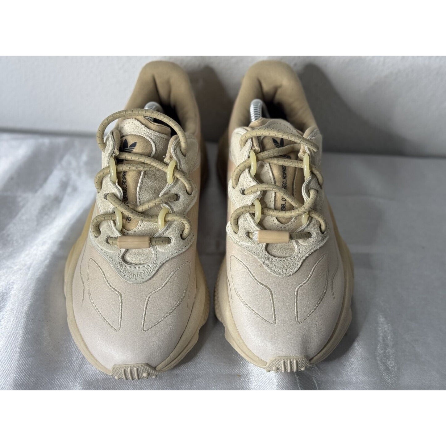 Adidas Ozweego Women’s Size 5 Beige Chunky Sneakers Mesh Suede GUC