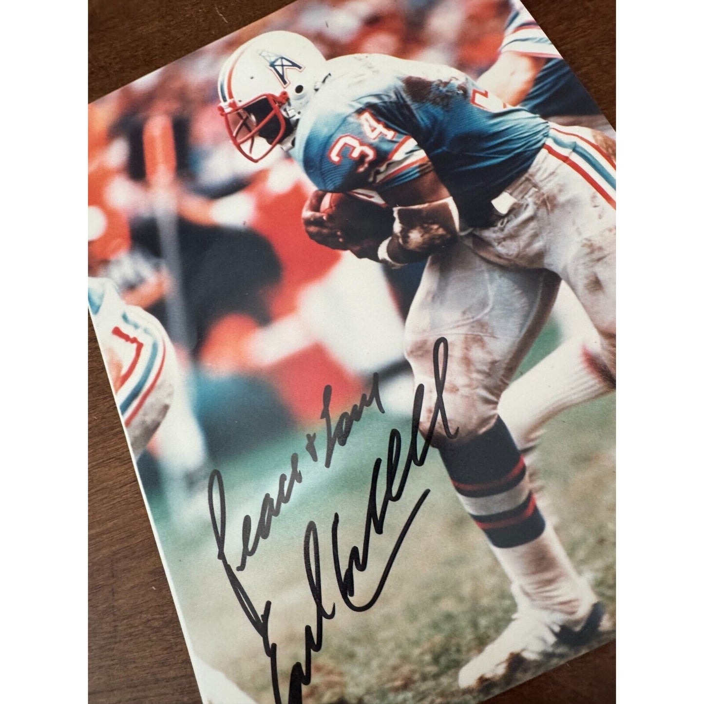 Earl Campbell Houston Oilers Signed Autographed 8x10 Photo – Excellent Condition