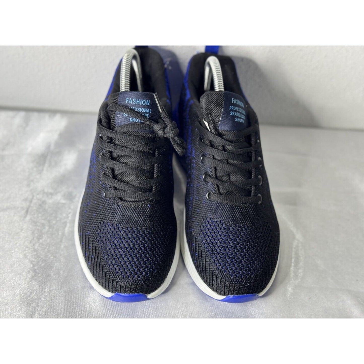 Black Blue Air Cushion Sneakers Women’s Size 8.5 Lightweight Knit Casual