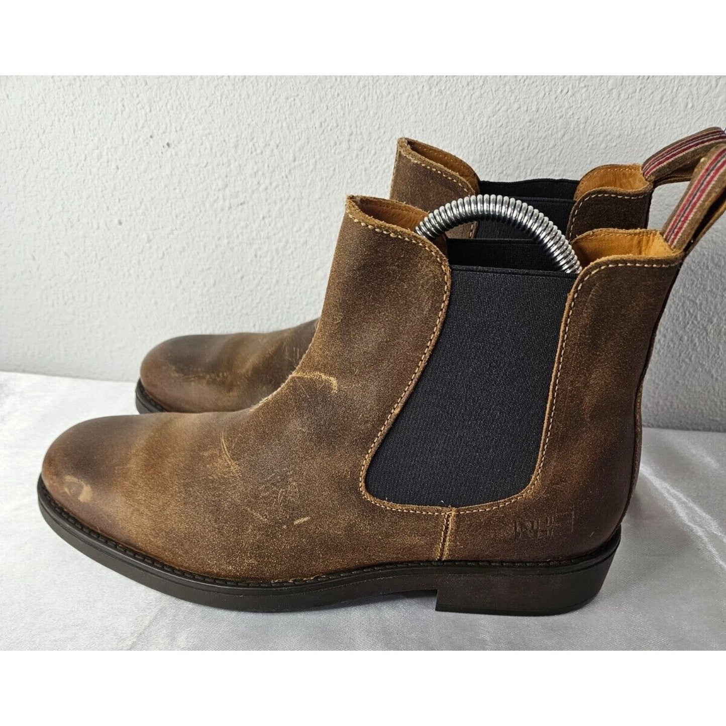 Napapijri Expedition Chelsea Boots Brown Leather Size US 11 EU 44 Gently Used