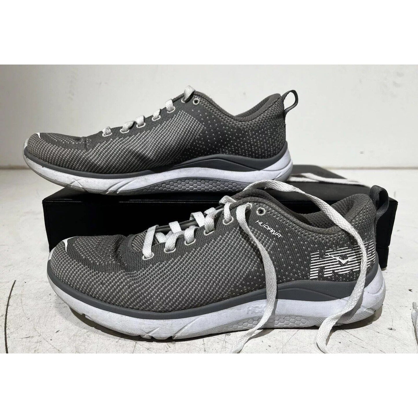 Hoka One One Hupana Flow Women’s Running Shoes - Size 9.5-10 - Gray/White Mesh