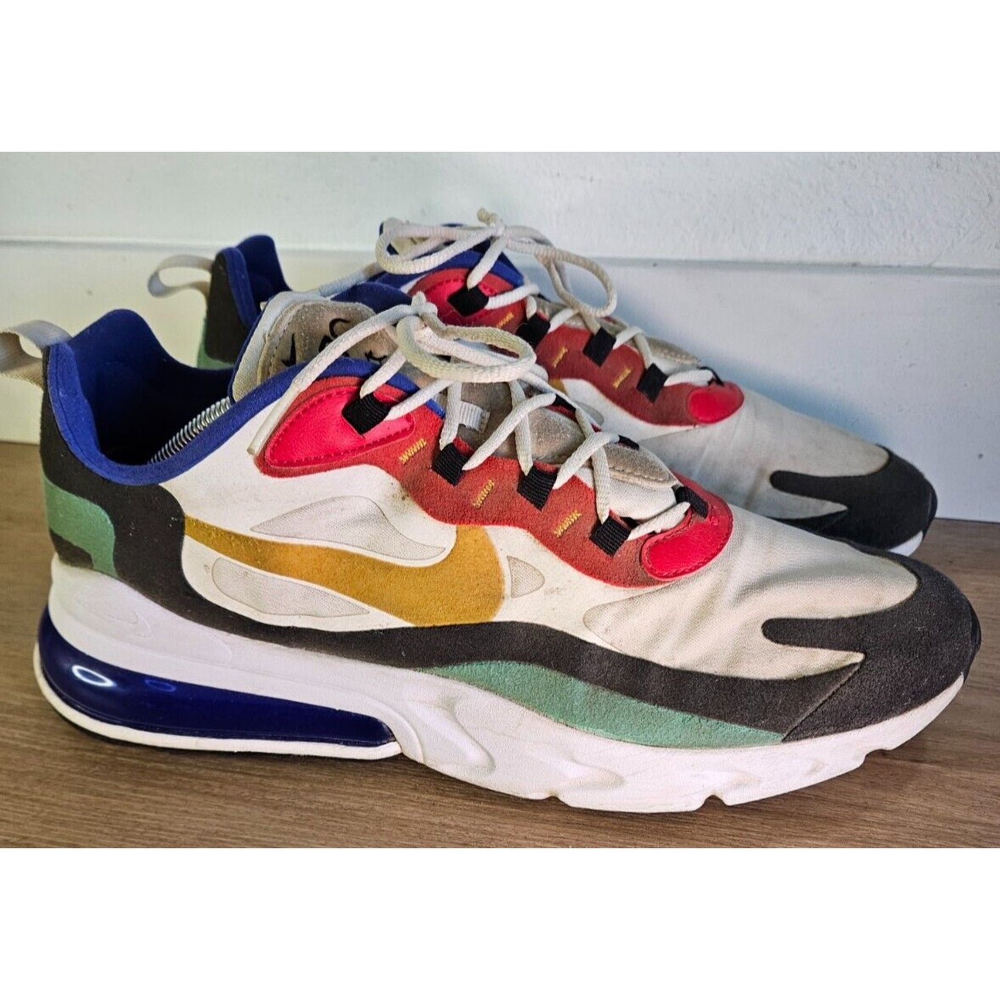 Nike Air Max 270 React Sneakers Men’s Size 12 Multicolor Athletic Running Shoes