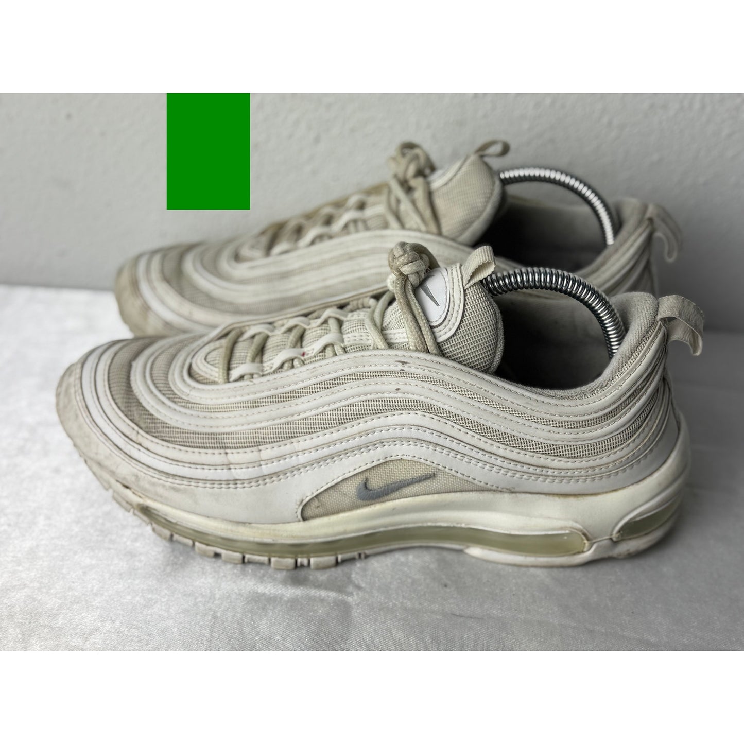 Nike Air Max 97 White Summit Men's Size 9 Sneakers 921826-101 Running Shoes