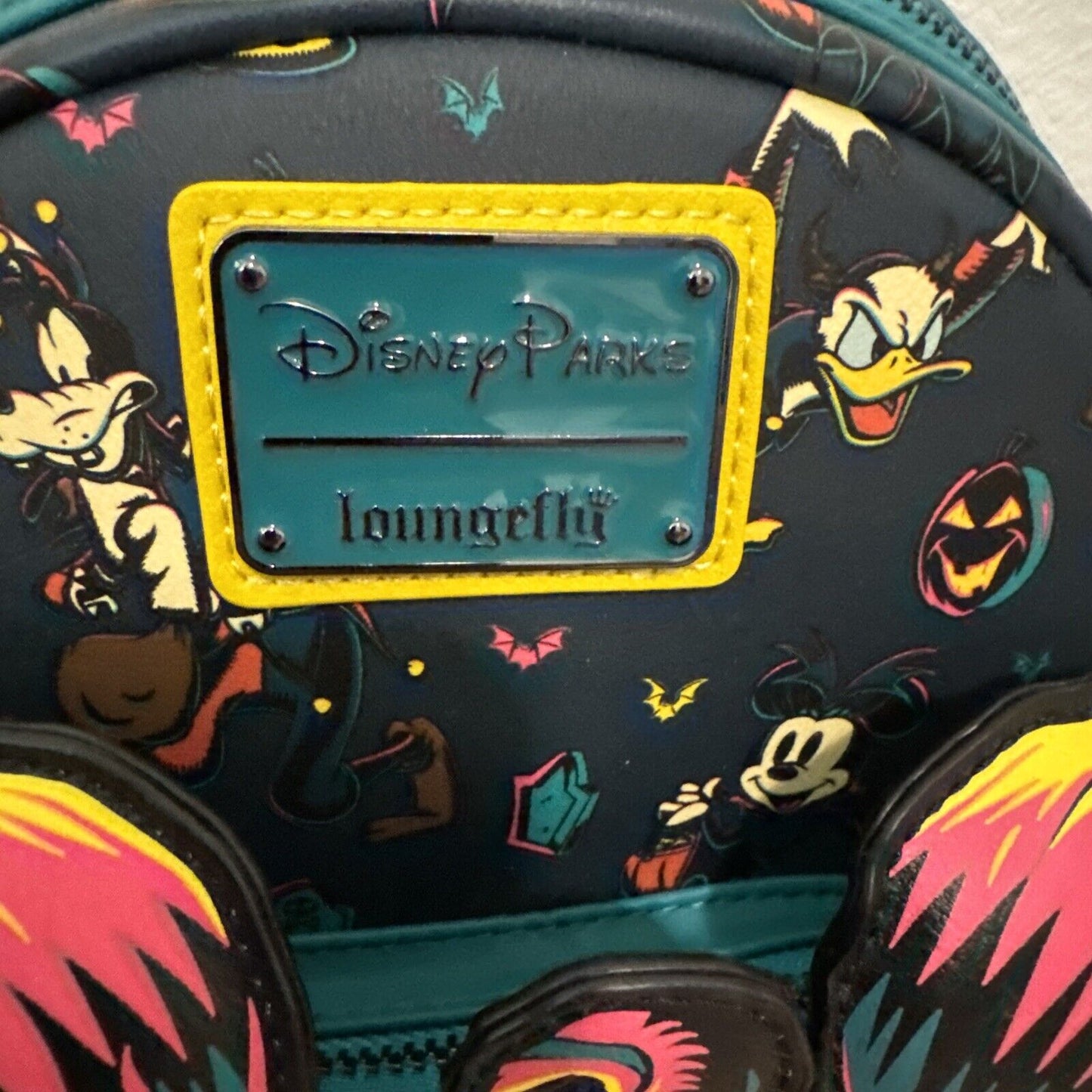 Disney Parks Halloween Mickey Pumpkin Loungefly Backpack - Glows in the Dark - N