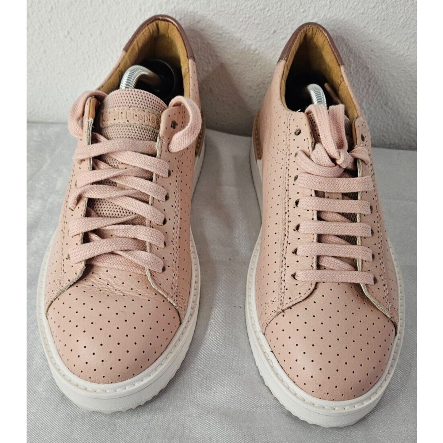 Hush Puppies Bounce Plus Sneakers Women’s 7.5 Pink Perforated Leather Casual