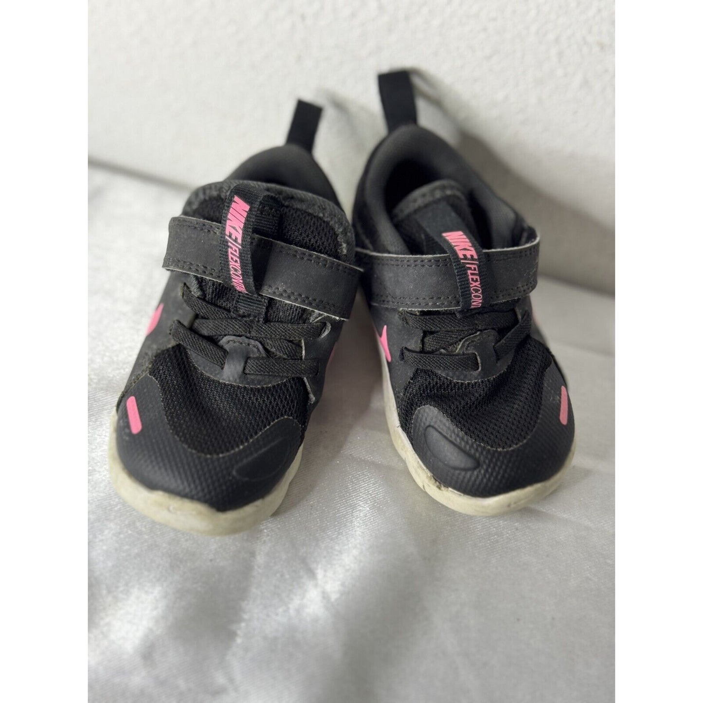 Nike Flex Contact 3 Toddler Shoes Black/Pink Size 5C