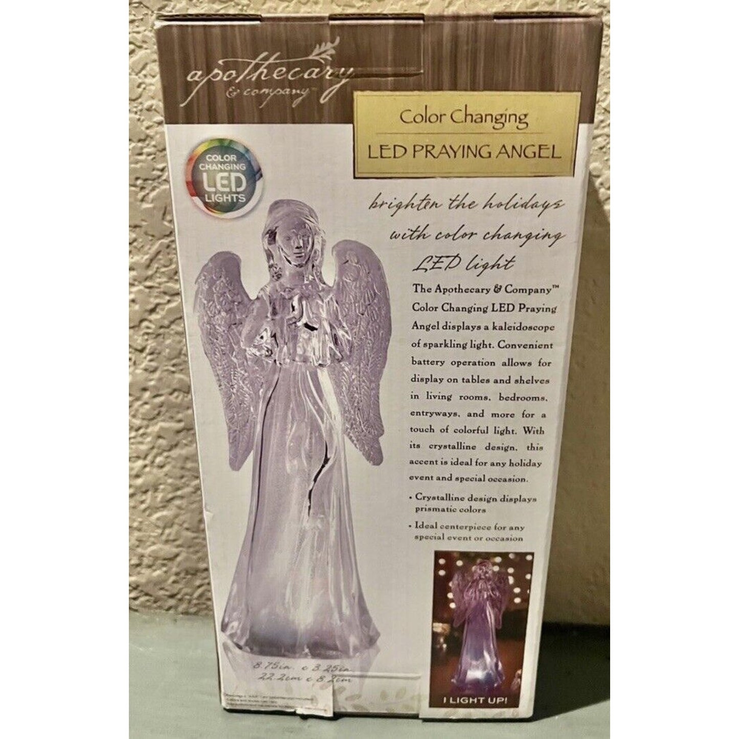 Apothecary & Company Color Changing LED Praying Angel (z)