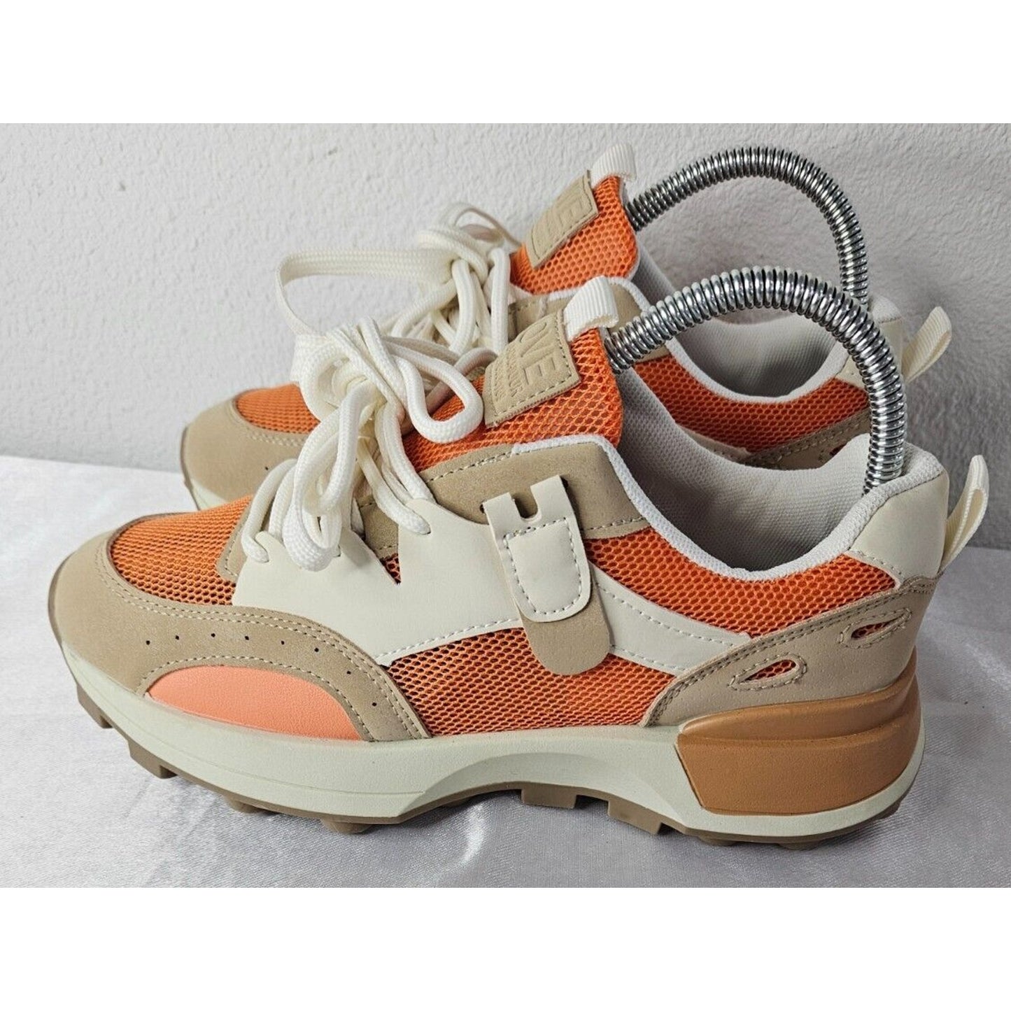 Love Chinaogauri Chunky Sneakers Women’s Size 8 Orange Beige Casual Shoes