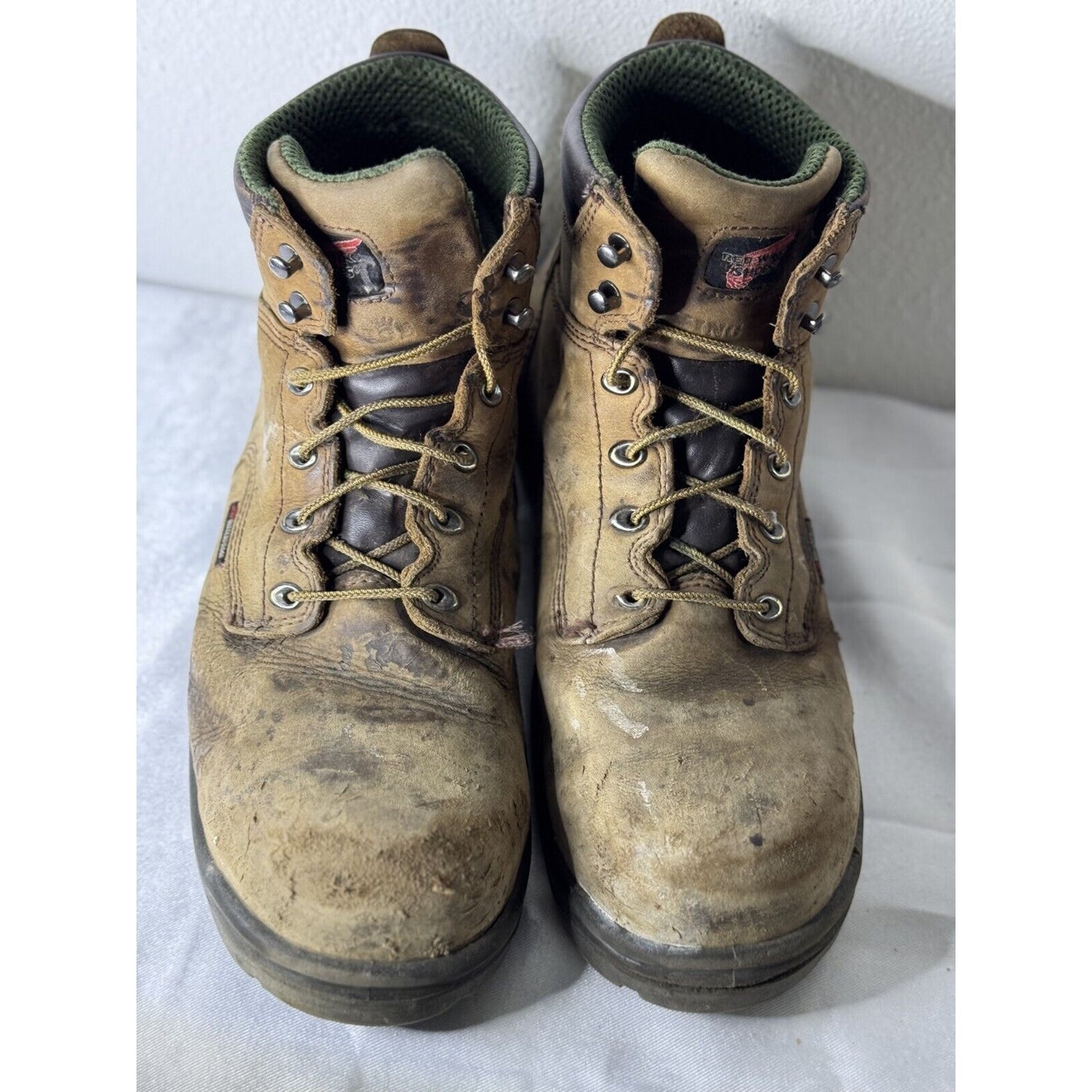 Red Wing Men’s Waterproof Steel Toe Work Boots Brown Leather Size 12