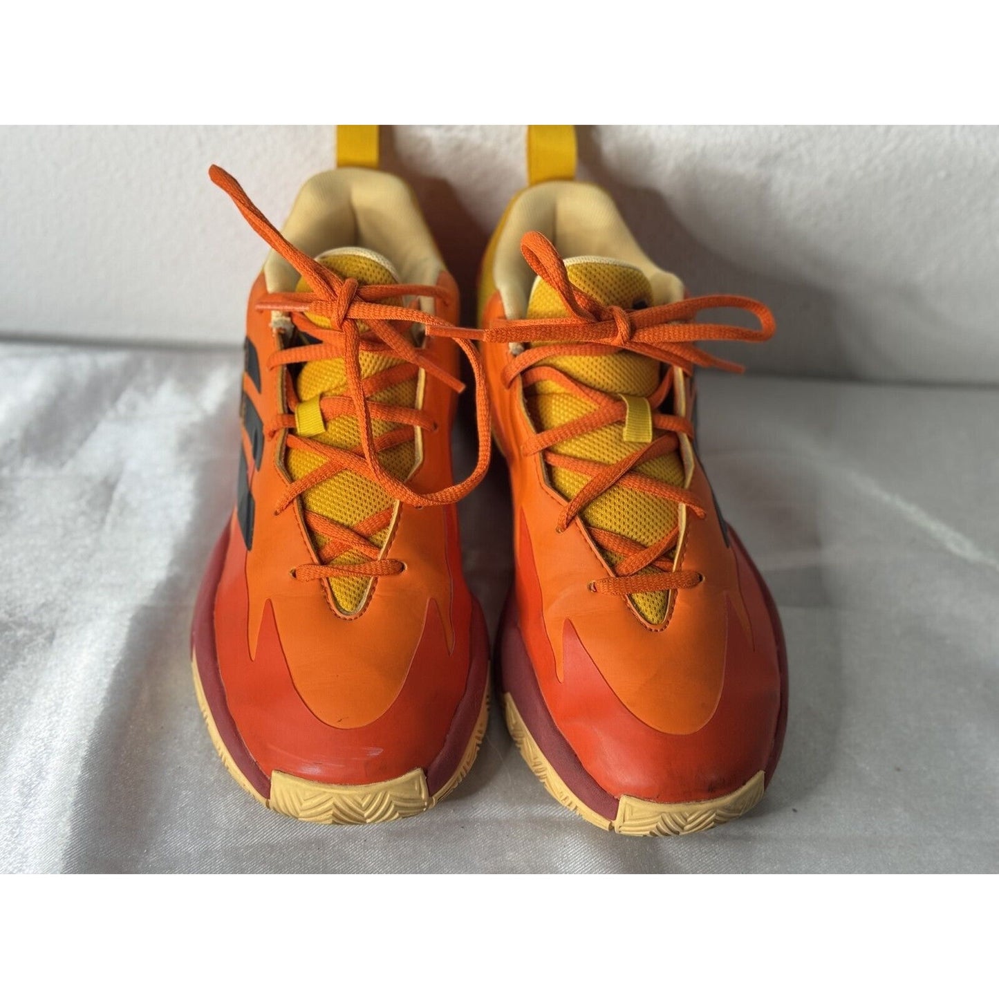 Adidas Harden Stepback 3 Men’s Size 9.5 Orange Red Basketball Shoes GUC