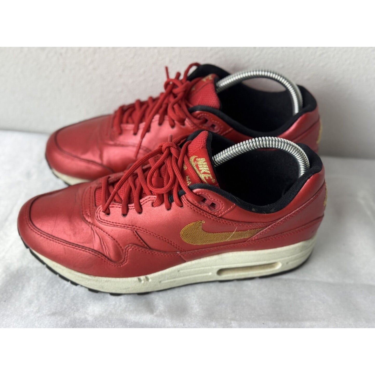 Size 8 - Nike Air Max 1 Gold Sequin Women's Sneakers