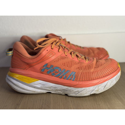 Hoka One One Bondi 7 Women’s Size 10 Persimmon Orange | Gently Used