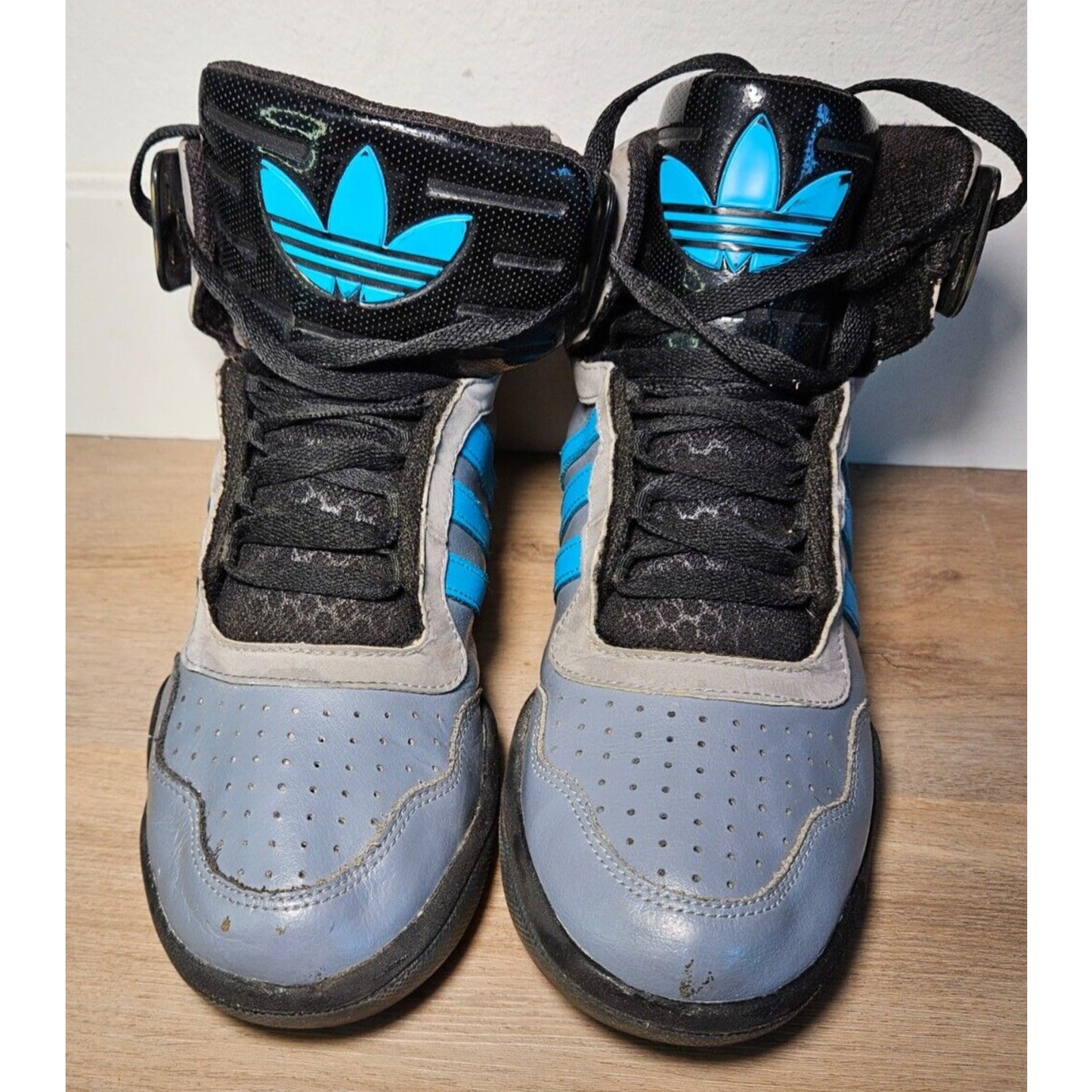 Adidas Originals Metro Attitude Sneakers Men’s Size 8 Gray Blue High Top Retro