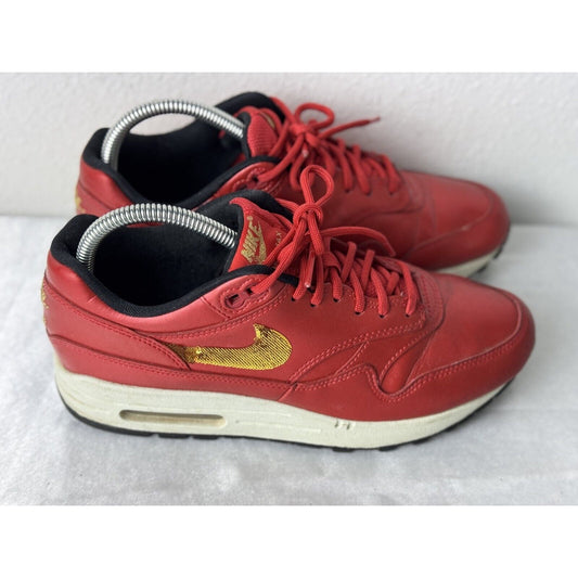 Size 8 - Nike Air Max 1 Gold Sequin Women's Sneakers