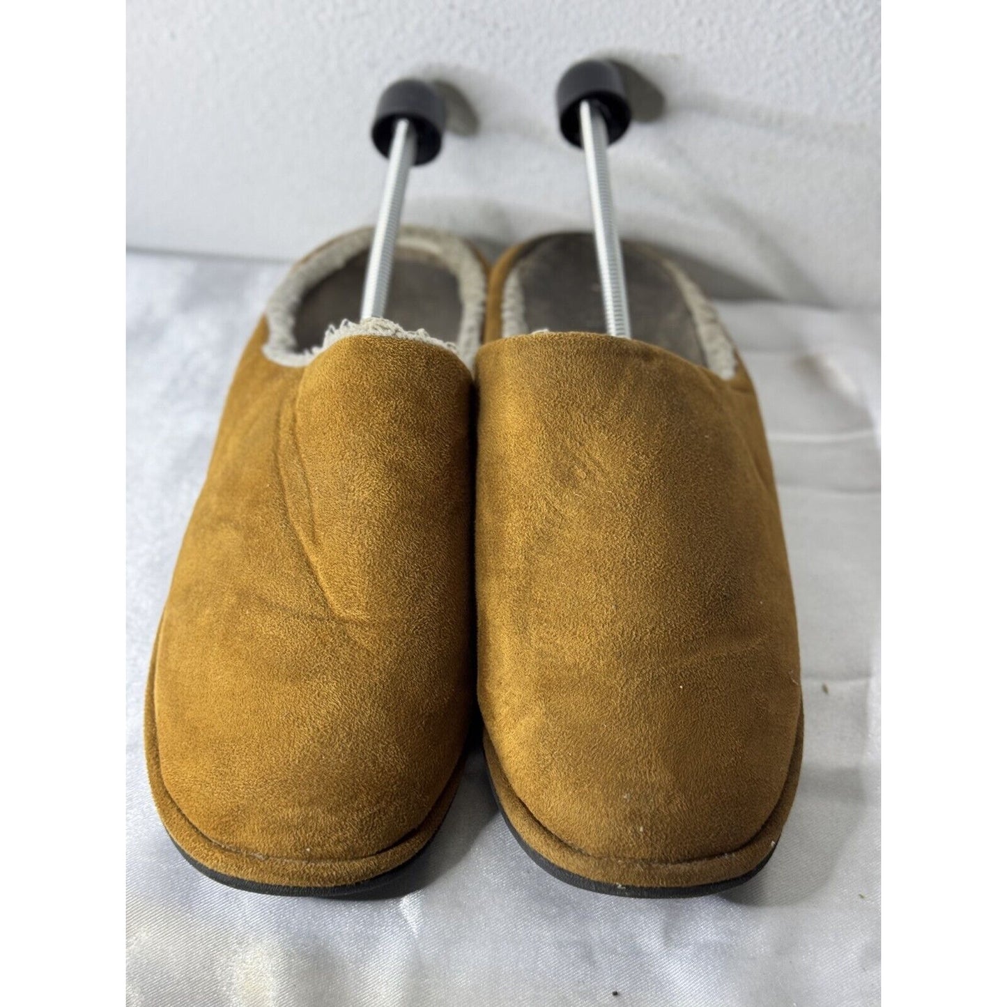 Dr. Comfort Suede Shearling Lined Men’s Slippers Size 12 Brown