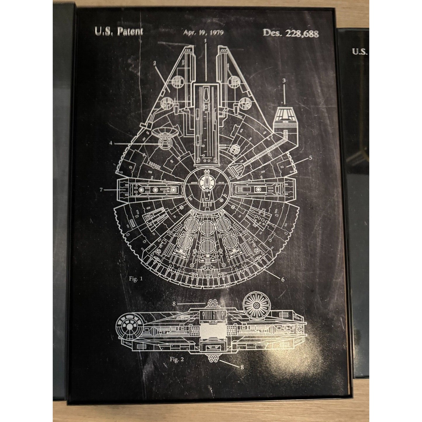 Set of 4 Framed Star Wars Patent Prints – Iconic Schematics & Blueprints