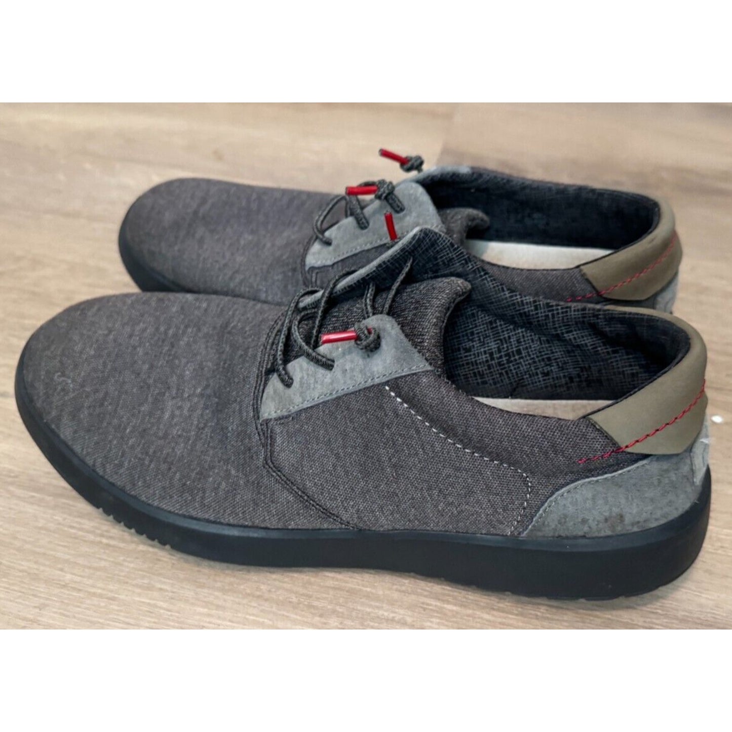 Hey Dude Slip-On Shoes Knit Charcoal Gray – Men’s Size 10 – Gently Used