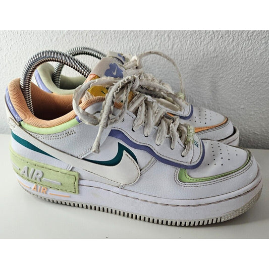 Nike Air Force 1 Shadow Multi-Color Pastel Sneakers Women’s Size 8.5 DX3718-100