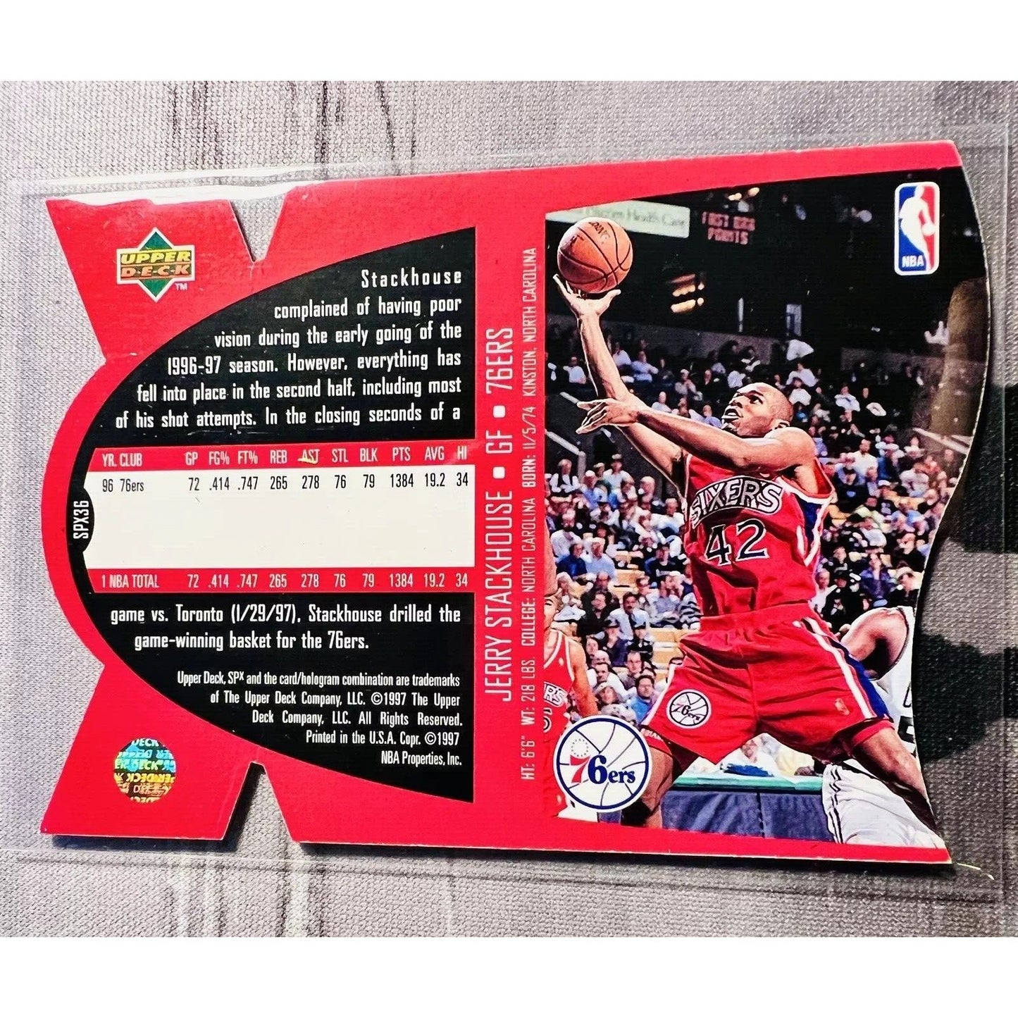 🏀 1996-97 Upper Deck SPx #SPX36 Jerry Stackhouse