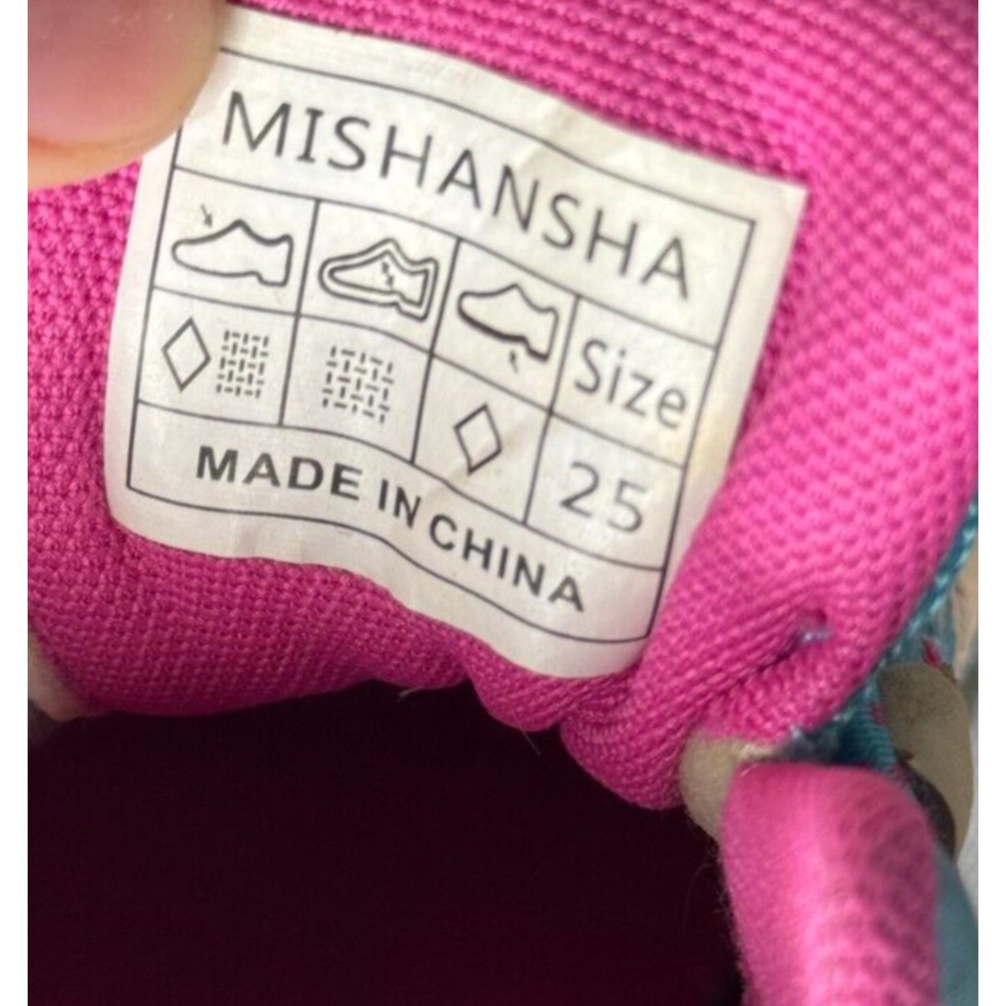 Mishansha Toddler Hiking Boots Blue/Pink Size 25 (8.5C)