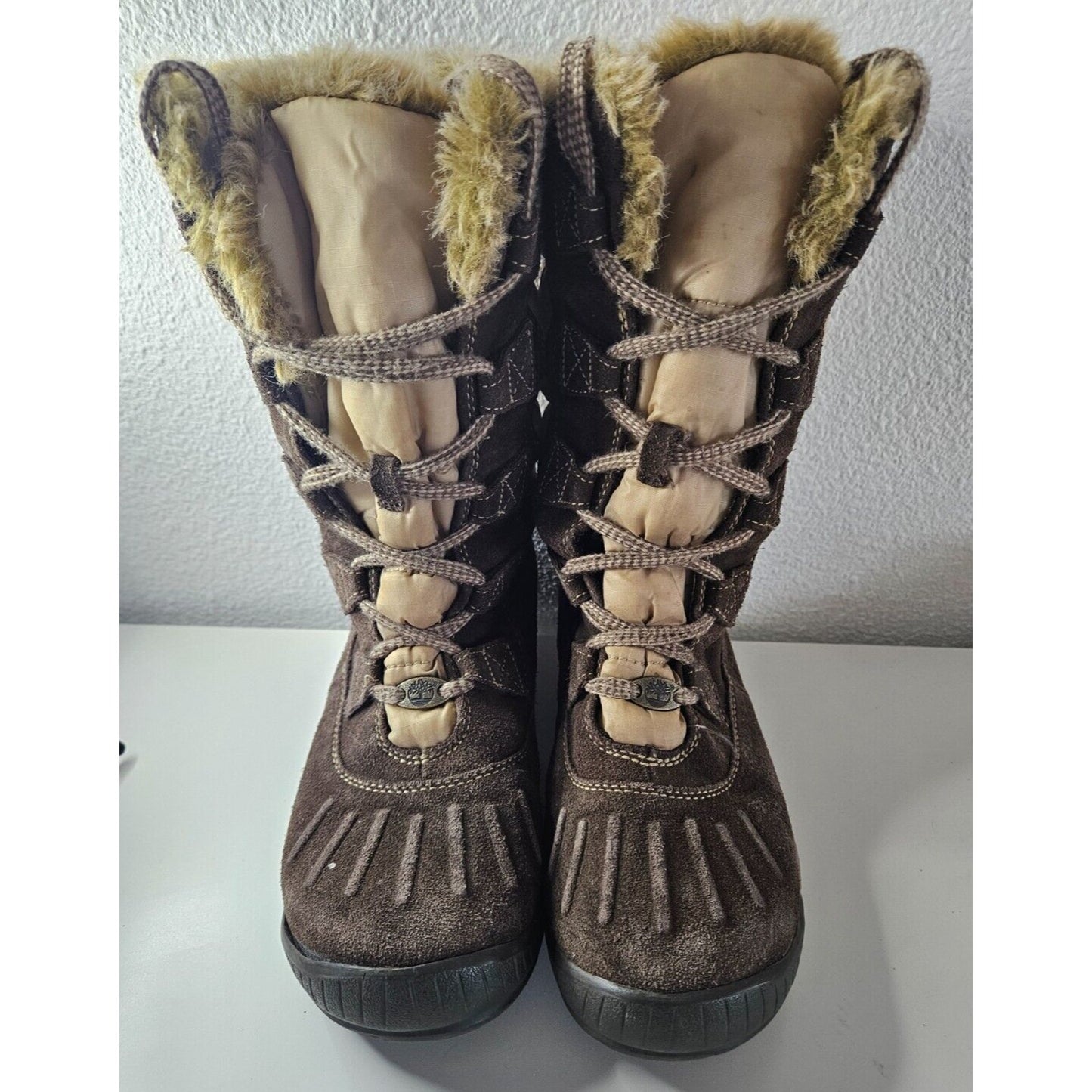 Timberland Women's 7.5 Mount Hope Mid Leather & Fabric Waterproof Snow Boots