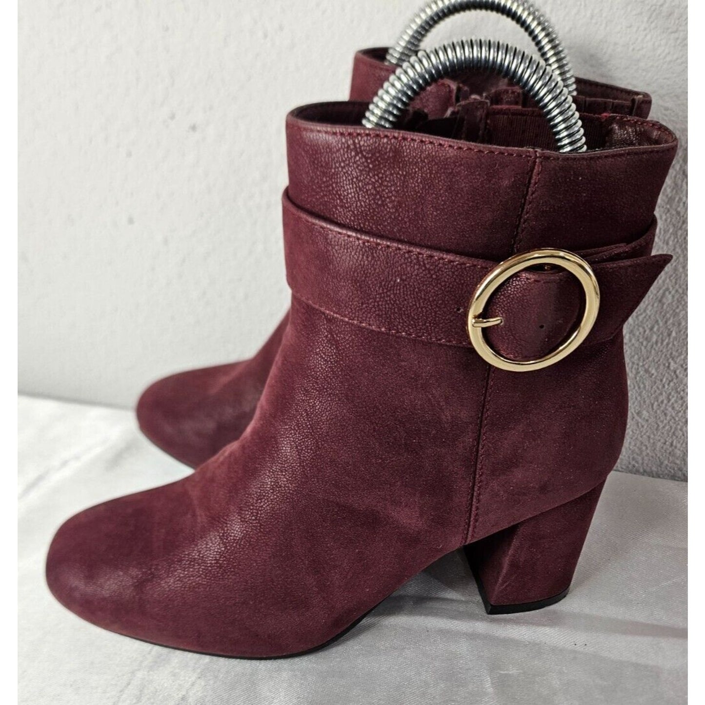 Elements by Croft & Barrow Brigitte Burgundy Ankle Boots Women’s Size 7W Heels