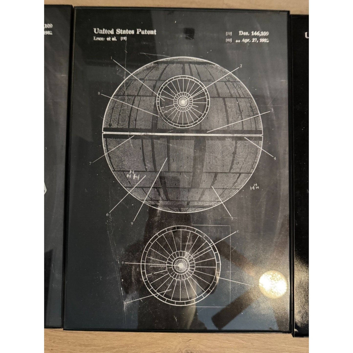 Set of 4 Framed Star Wars Patent Prints – Iconic Schematics & Blueprints