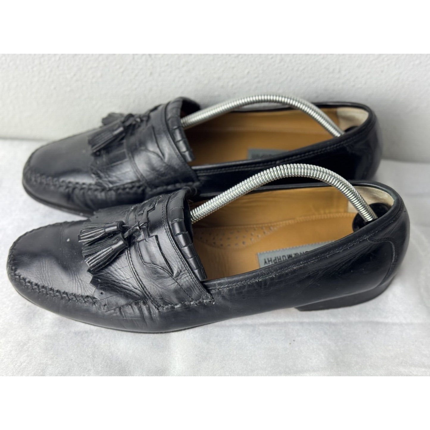 Johnston & Murphy Men’s Tassel Loafers Size 11M Black Leather Classic Dress Shoe