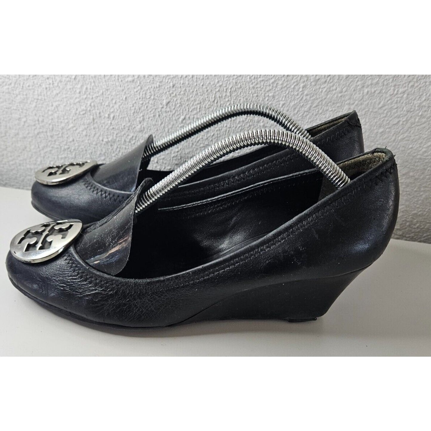 Tory Burch Black Reva Wedge Heels Women’s Size 8M – Gently Used