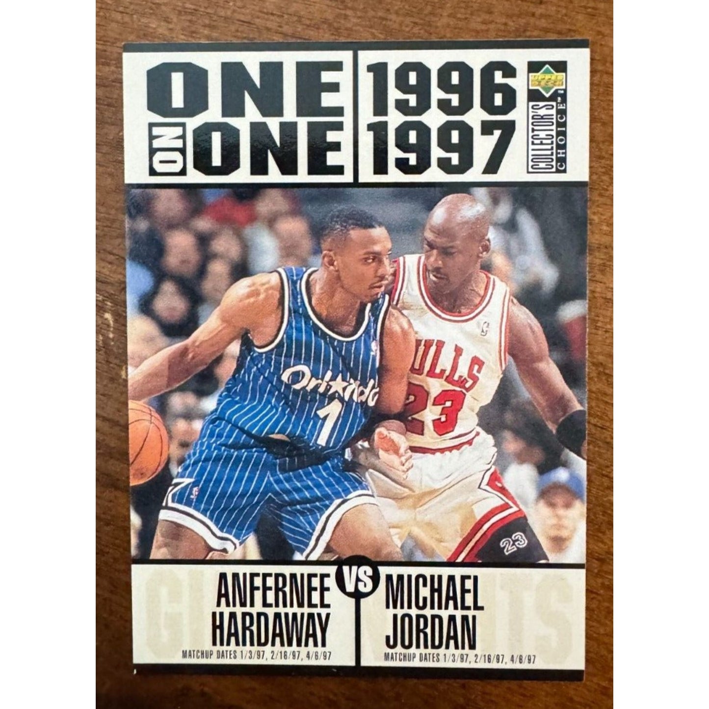 1996-97 Upper Deck Collector's Choice One-On-One #251 – Jordan vs. Hardaway