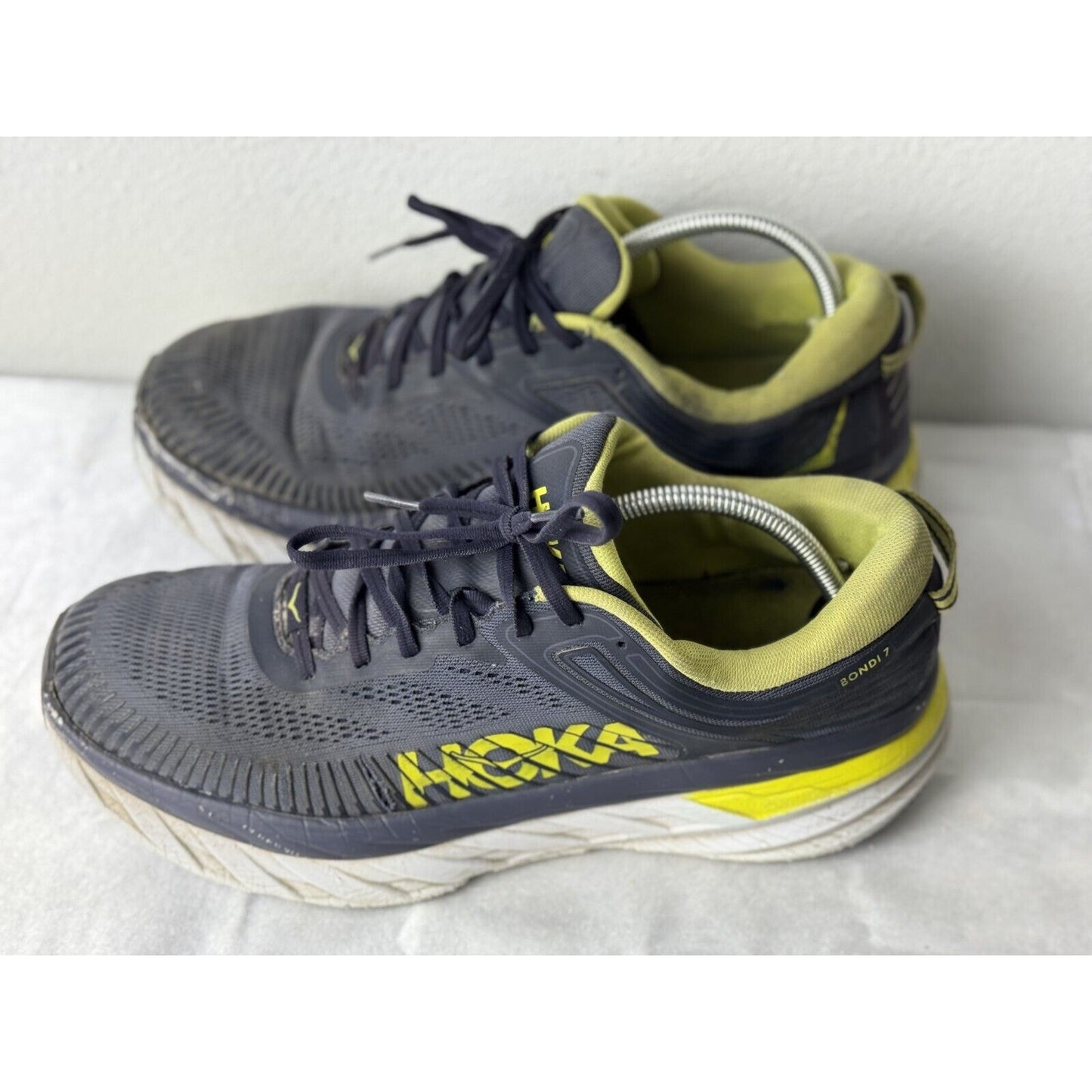 Hoka One One Bondi 7 Men’s Running Shoes Size 11.5 Black/Yellow