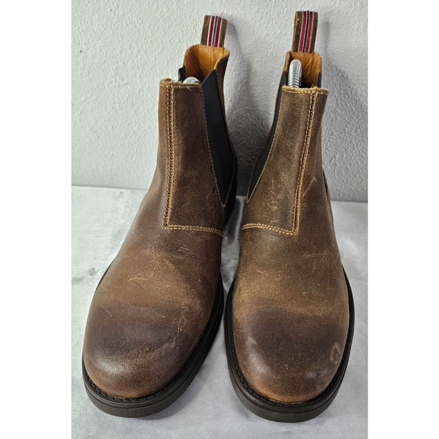 Napapijri Expedition Chelsea Boots Brown Leather Size US 11 EU 44 Gently Used