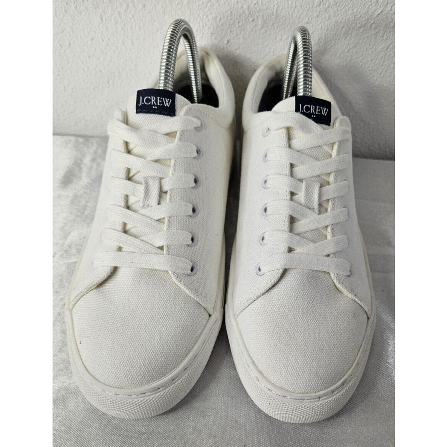 J.Crew Canvas Sneakers White Men’s Size 8.5 Casual Low-Top Classic Shoes