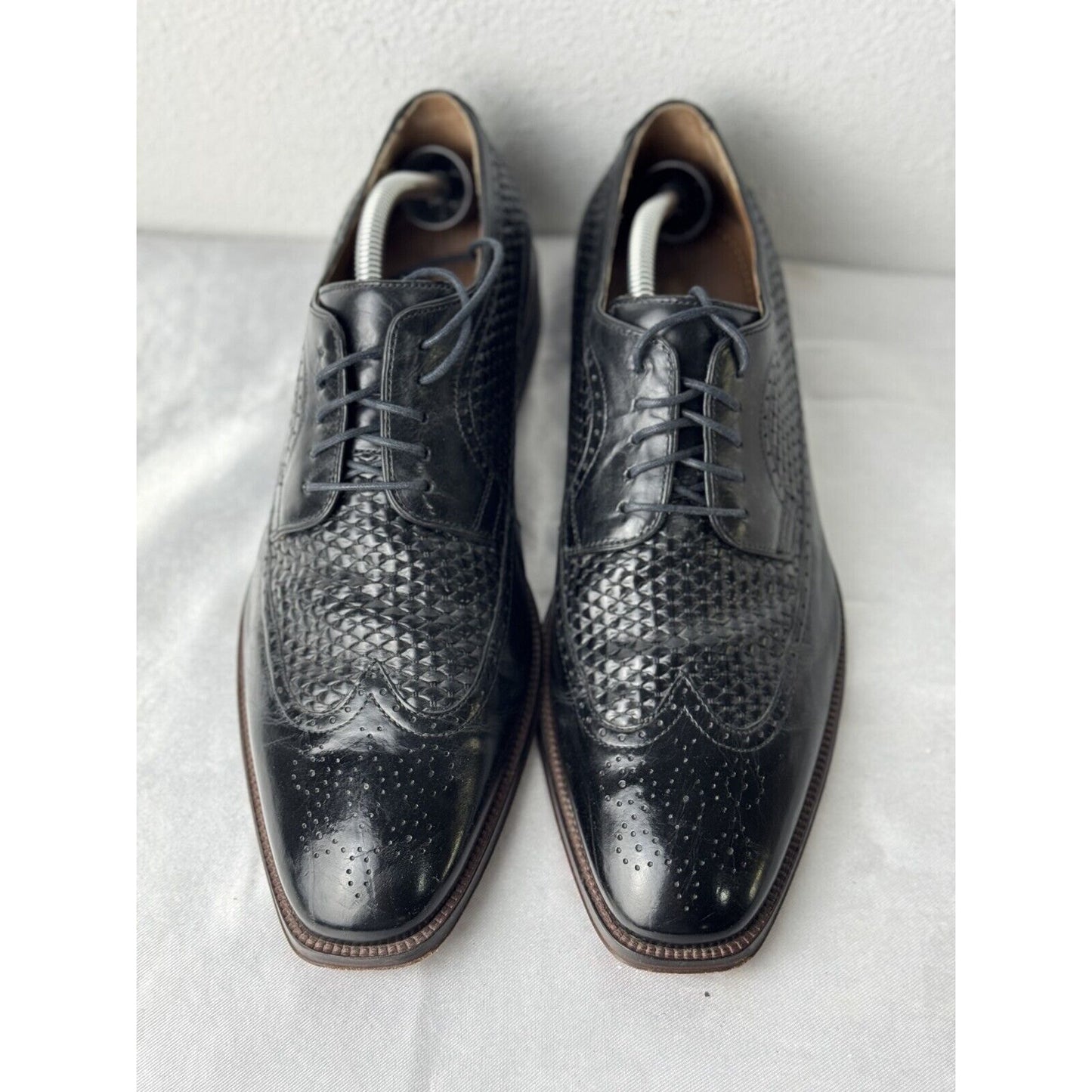 Johnston & Murphy Men’s Wingtip Oxford Dress Shoes Size 11M Black Leather