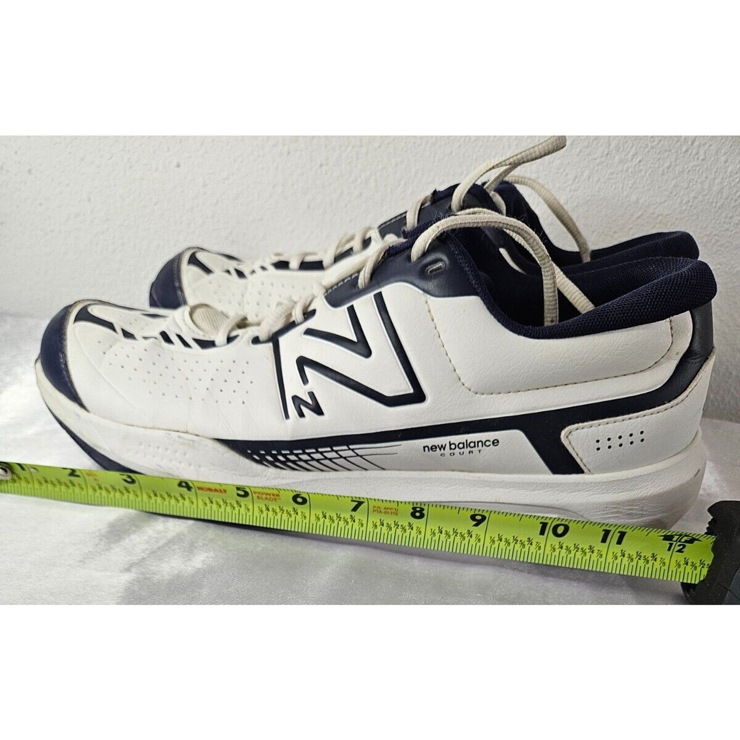 Size 11 - New Balance 696 White Navy | Men's Tennis Shoes | Gently Used