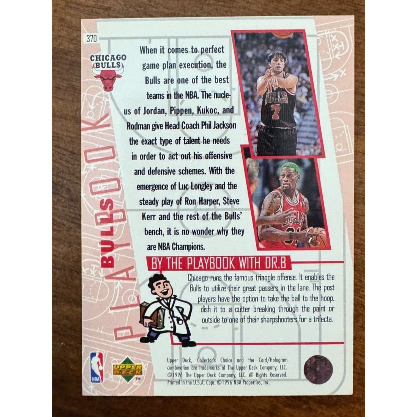 1996-97 Upper Deck Collector's Choice Playbook #370 – Michael Jordan & Pippen