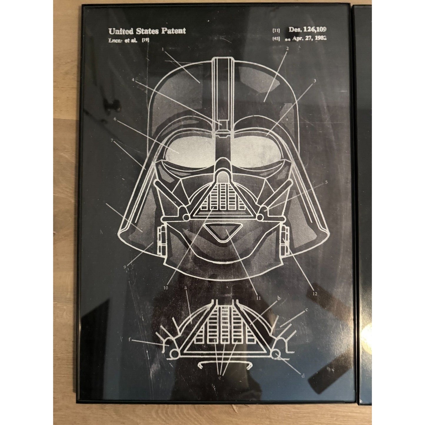 Set of 4 Framed Star Wars Patent Prints – Iconic Schematics & Blueprints