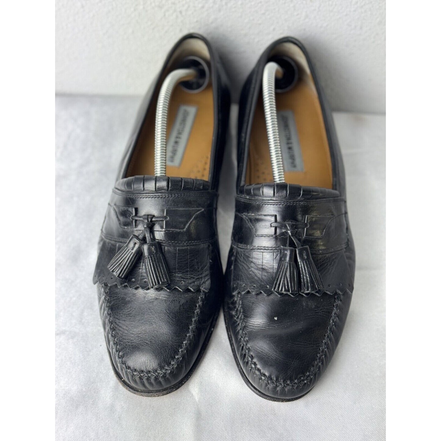 Johnston & Murphy Men’s Tassel Loafers Size 11M Black Leather Classic Dress Shoe