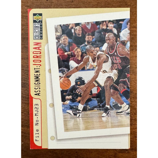 1996-97 Upper Deck Collector's Choice - Assignment Jordan: Jordan vs Payton #366