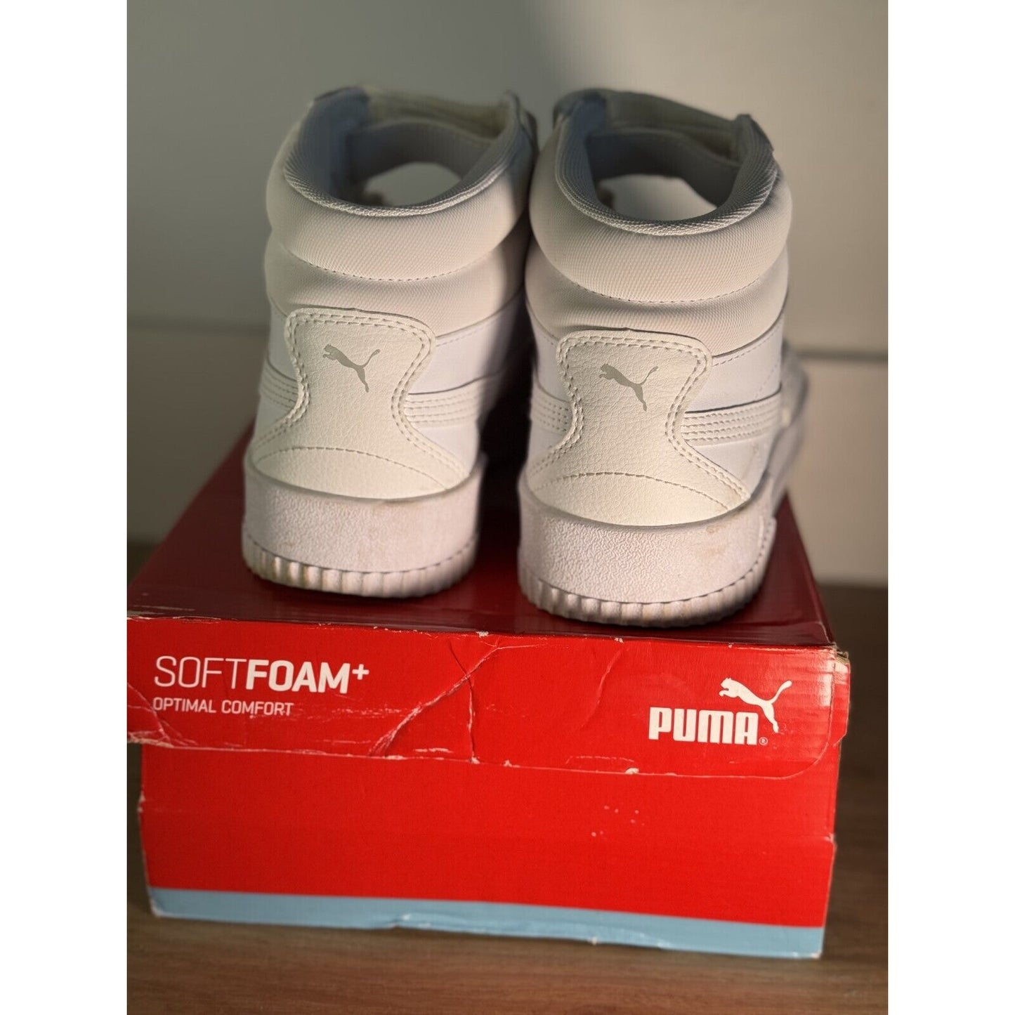 PUMA Carina Mid Women’s Sneakers - Size 7 - Puma White - SoftFoam - No Laces