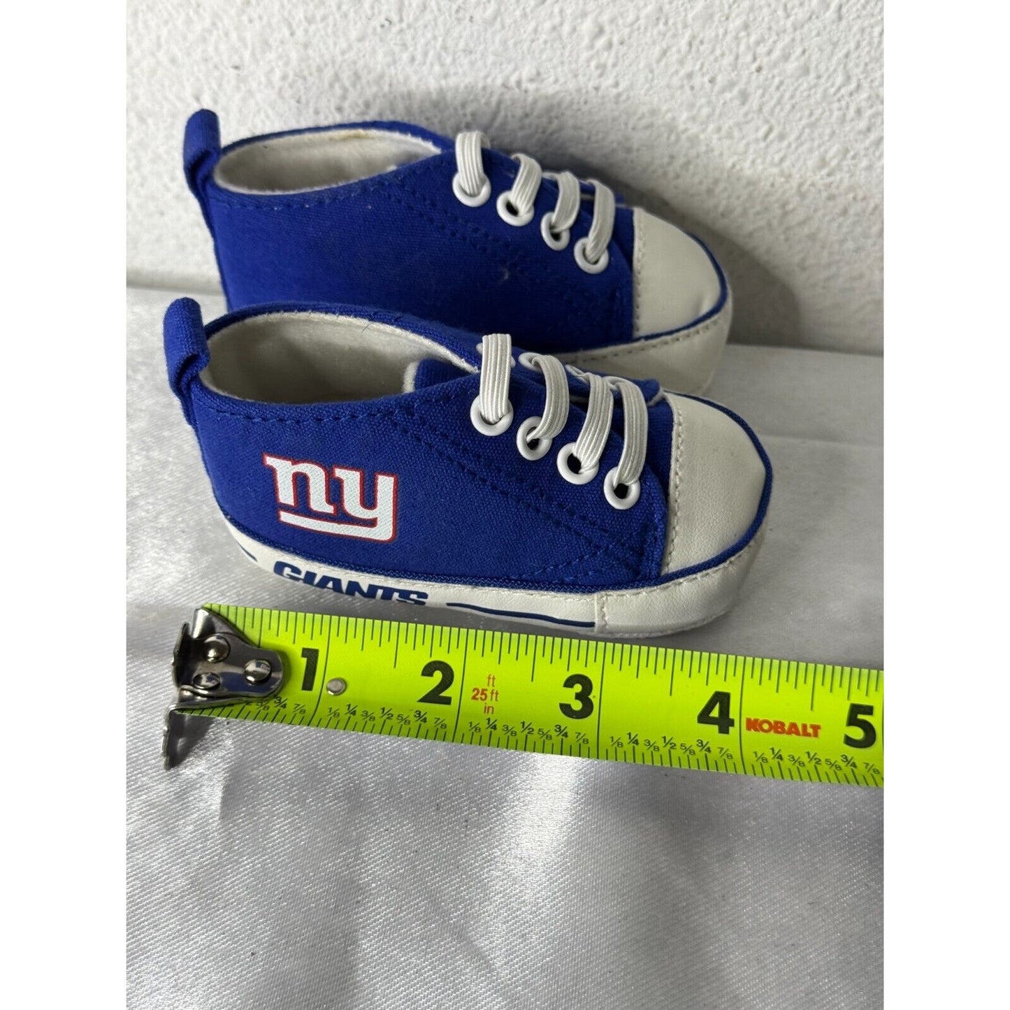 NFL New York Giants Baby Crib Shoes Blue/White Infant Size