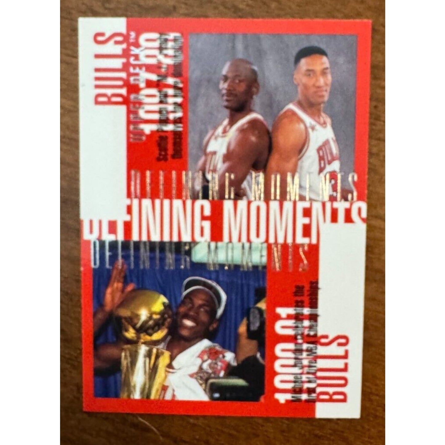 1998-99 Upper Deck Defining Moments #334 – Michael Jordan, Pippen, Rodman, Kukoc