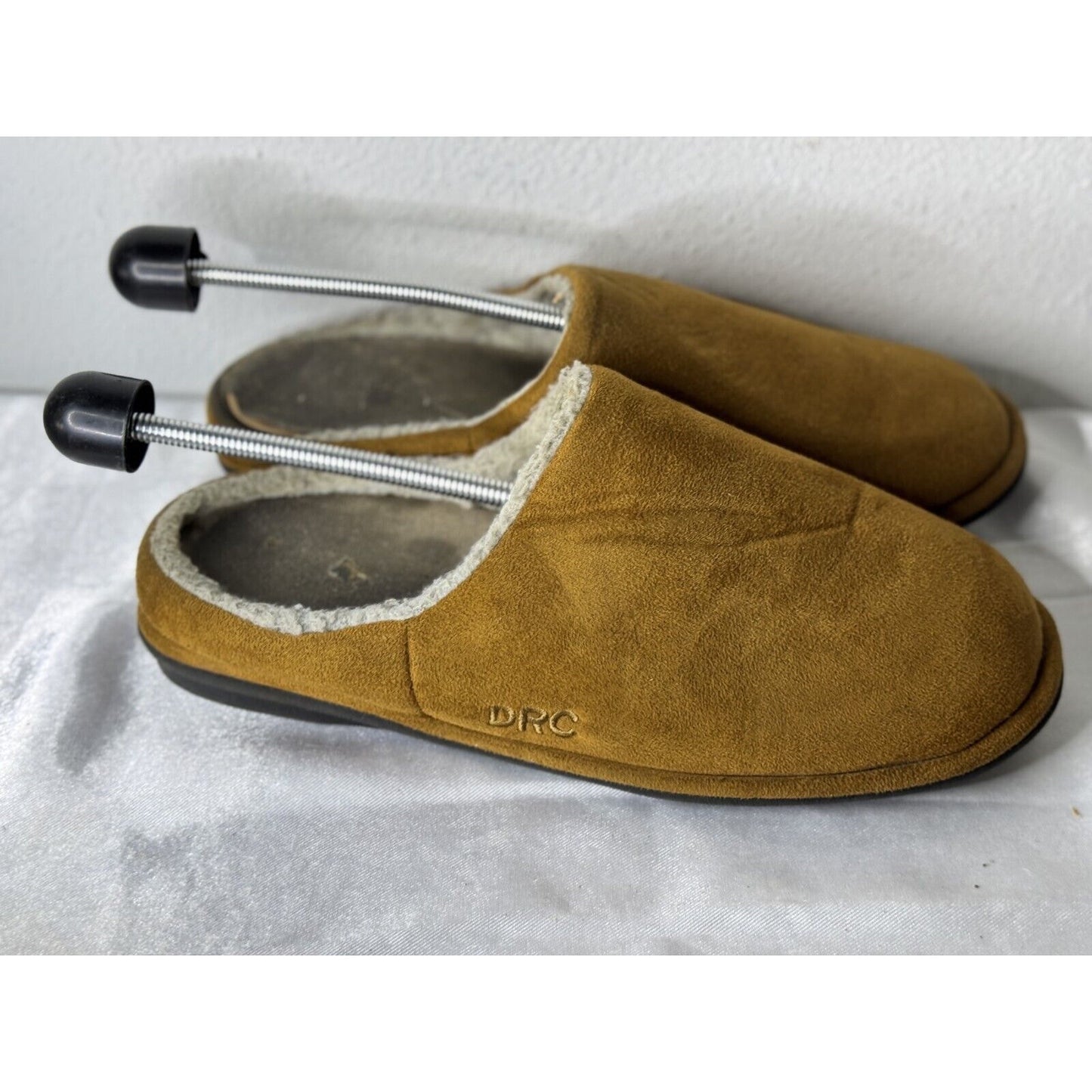 Dr. Comfort Suede Shearling Lined Men’s Slippers Size 12 Brown