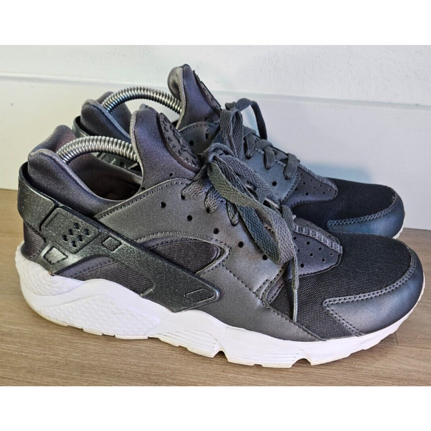 Nike Air Huarache Run Ultra Sneakers Dark Grey Black White Men's Size 10.5