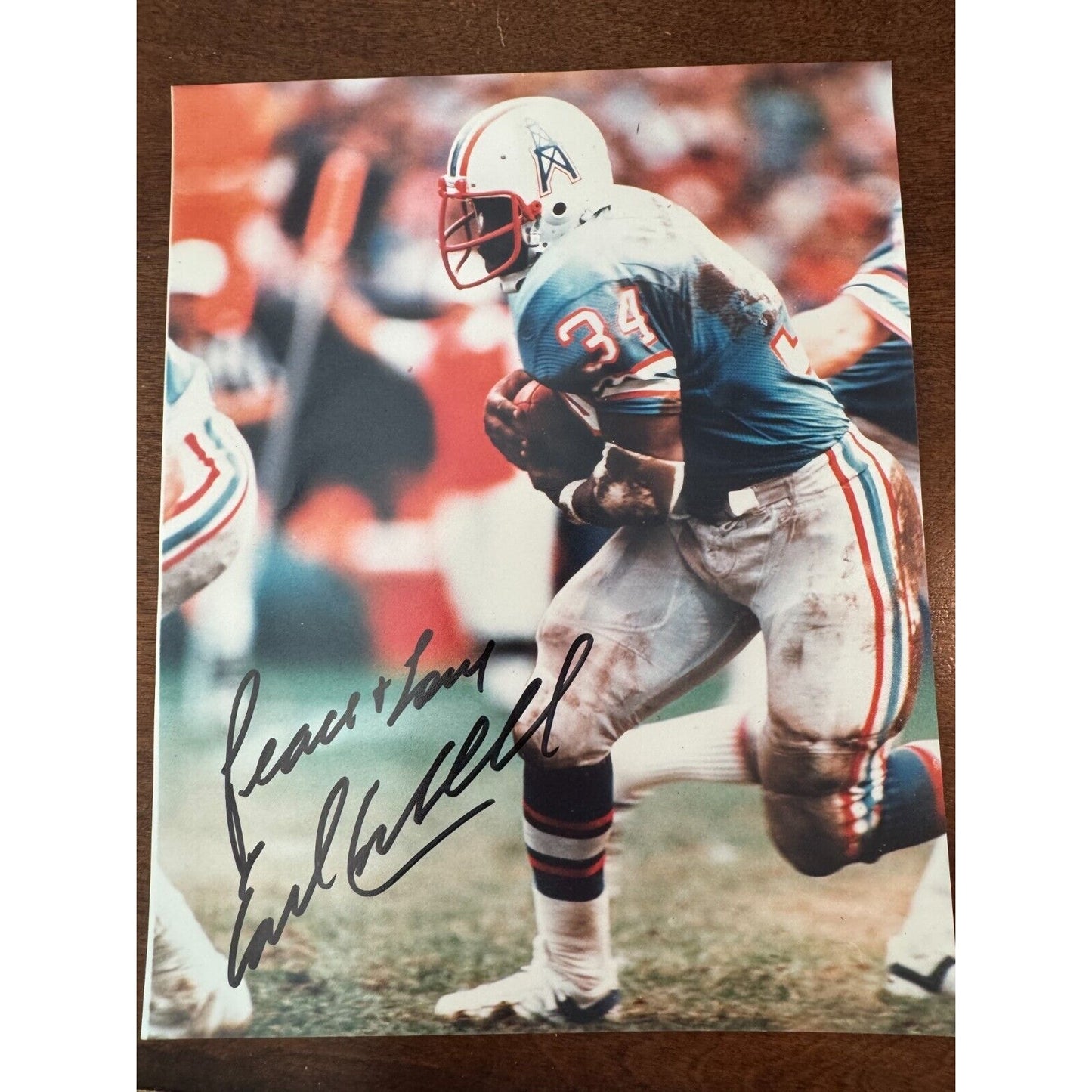 Earl Campbell Houston Oilers Signed Autographed 8x10 Photo – Excellent Condition