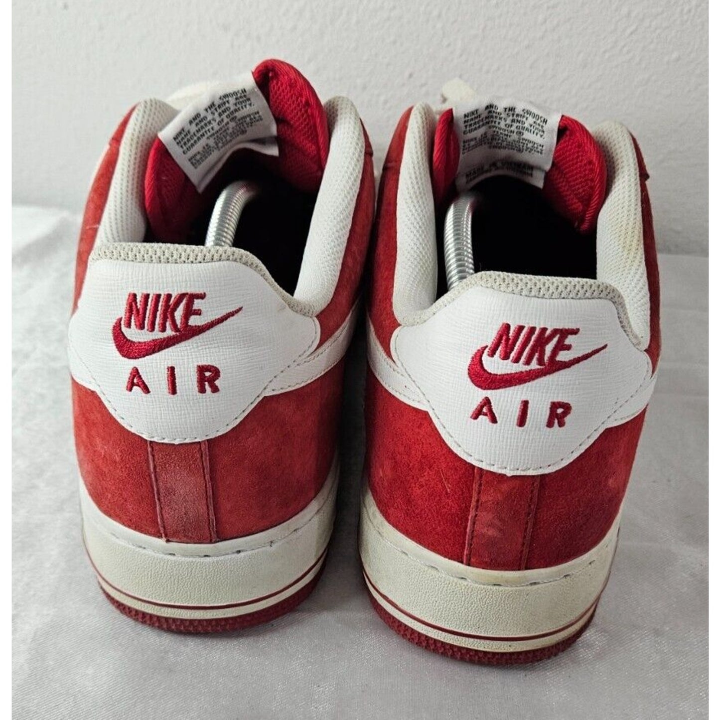 Nike Air Force 1 Red Suede Sneakers Men’s Size 13 Classic Streetwear