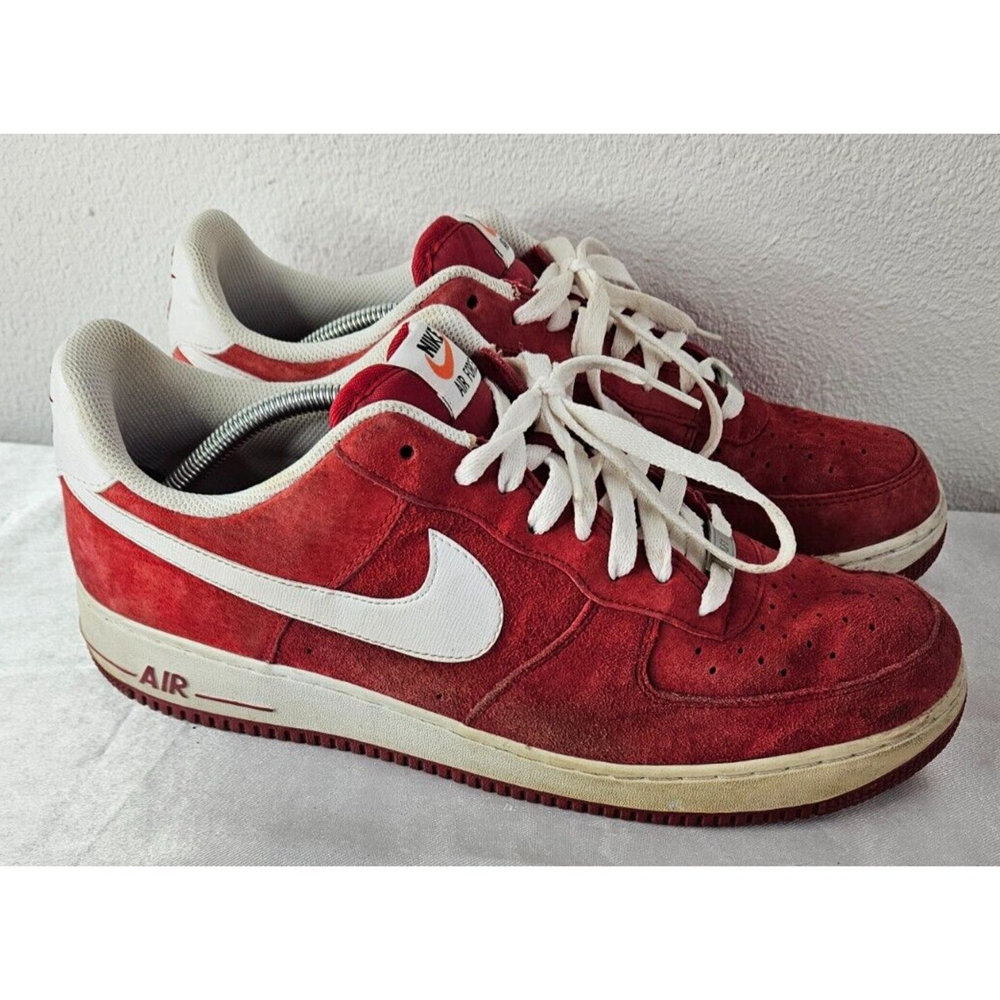 Nike Air Force 1 Red Suede Sneakers Men’s Size 13 Classic Streetwear