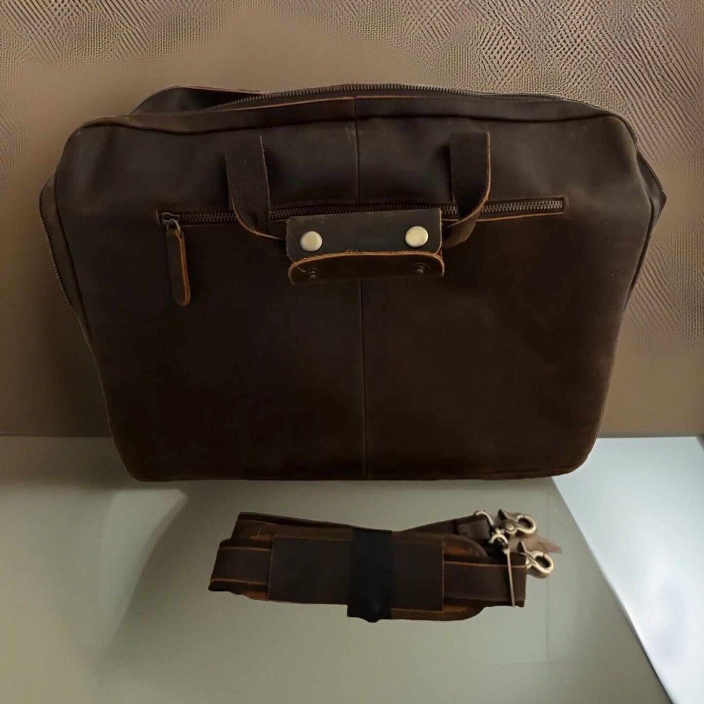 Leather Classic Briefcase Extra Large XL – “Saddleback” Brown – Laptop/Weekender