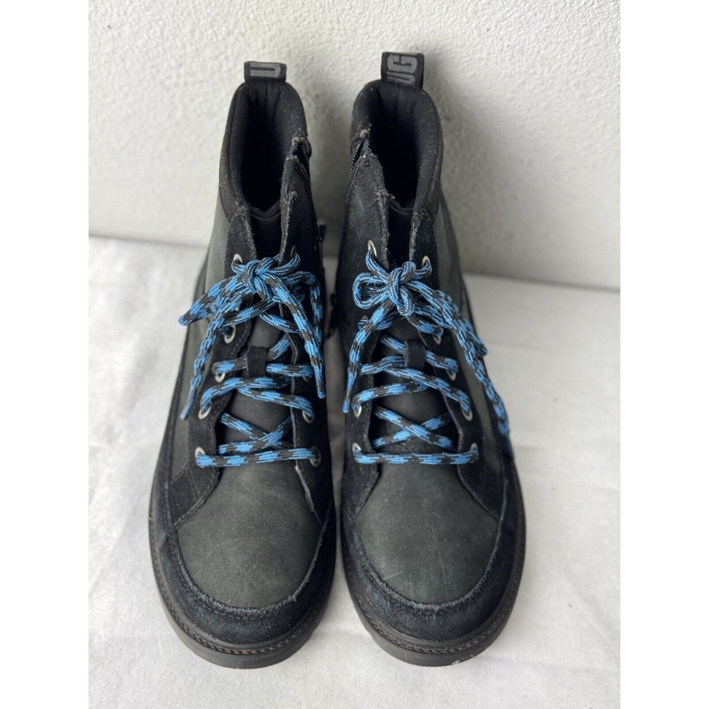 UGG Highland Sport Hiker Boots Women’s 4 Black Suede Blue Laces Casual Outdoor