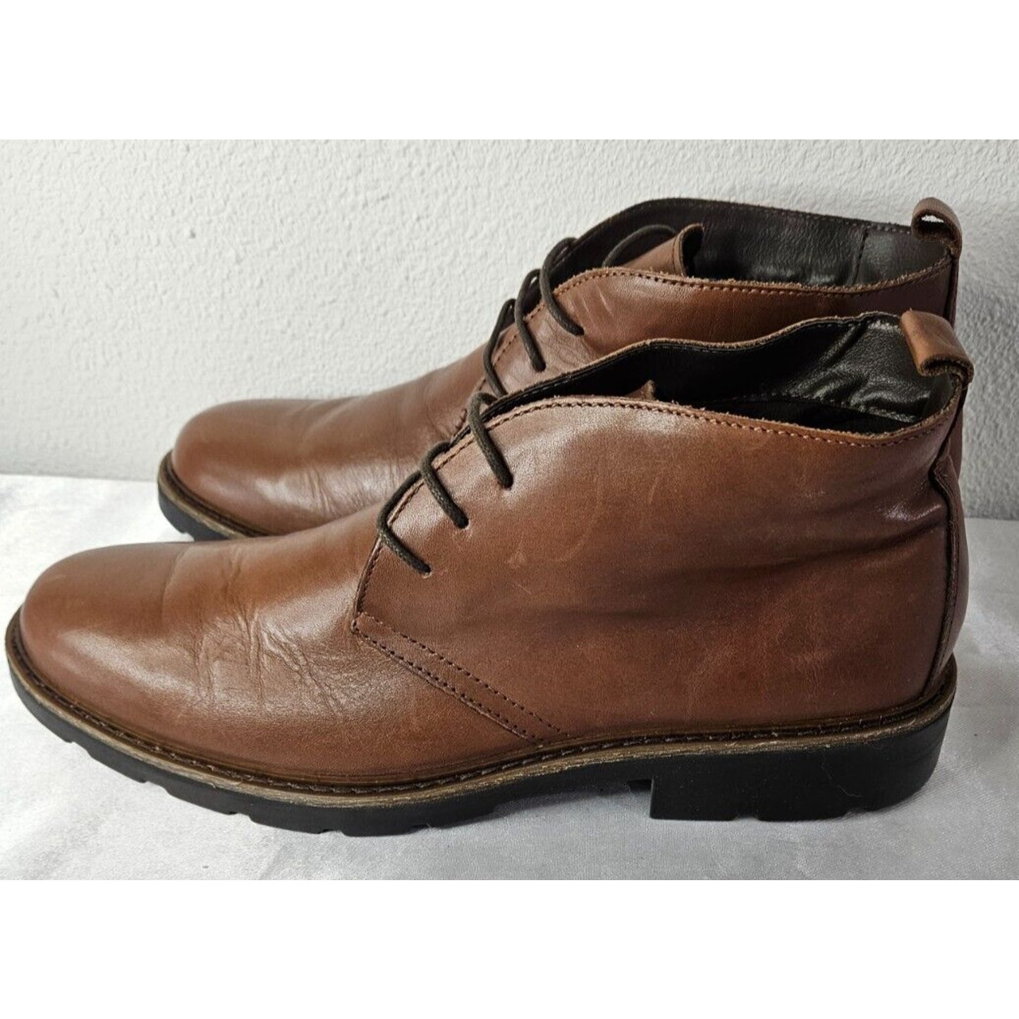 Nordstrom Men's Brown Leather Waterproof Chukka Boots US 11-11.5 EU 45